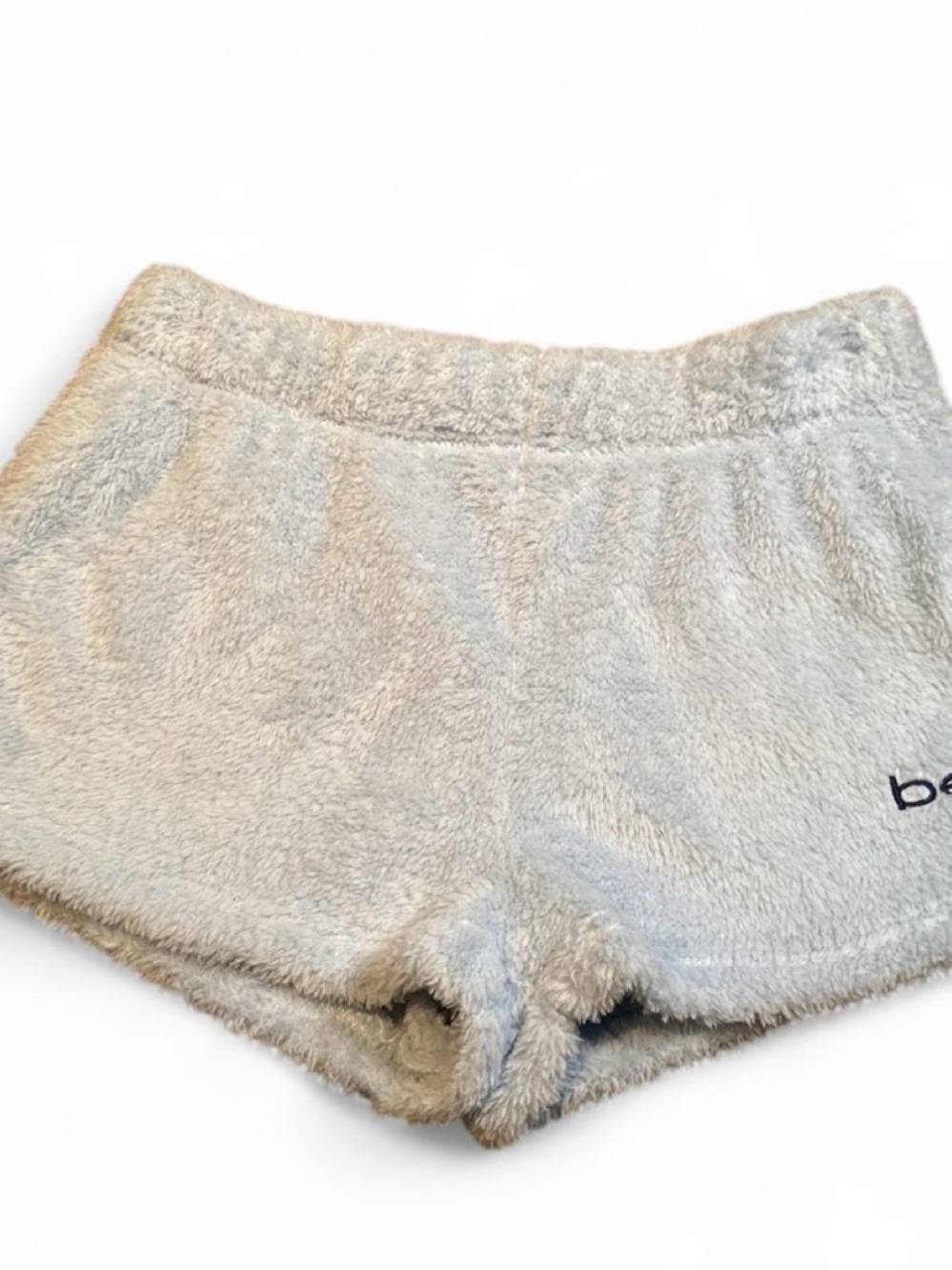 Bebe Plush Light Blue Fuzzy Shorts in S.